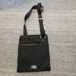 Versace  Fabric Crossbody Unisex  Bag Black